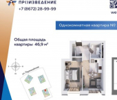 1-комн, 47 кв м, этаж 13/16 ул Дзержинского, 74