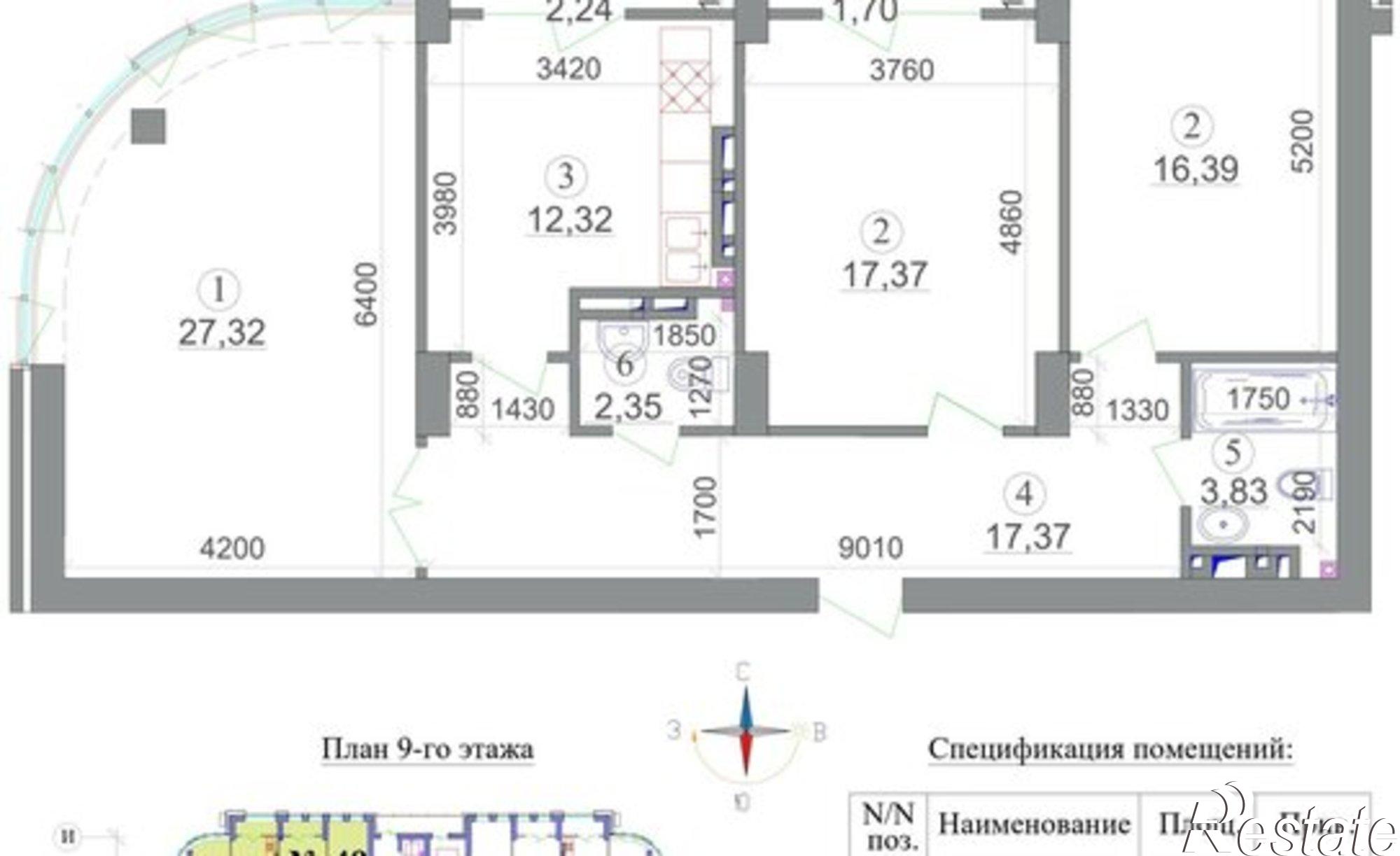 Купить квартиру за 13 115 700 рублей на Республика Северная Осетия — Алания, 18-й микрорайон