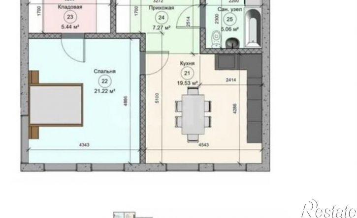 1-комн квартира улица Хадарцева, 39,  д. 39