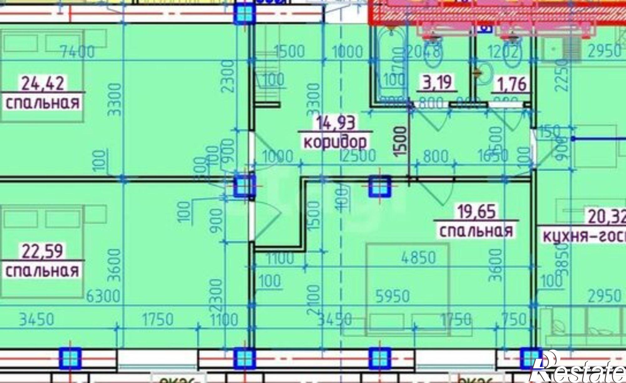Купить квартиру за 13 027 200 рублей на улица Коблова, 1