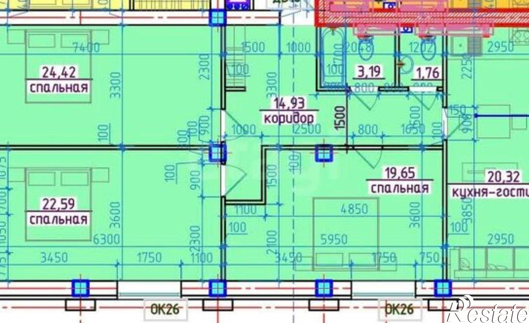 Купить квартиру за 13 027 200 рублей на улица Коблова, 1