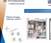 1-комн, 41 кв м, этаж 6/16 ул Первомайская, 27